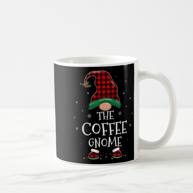 Caneca De Café The Coffee Gnome Xmas Family Matching Plaid Christ (Direita)