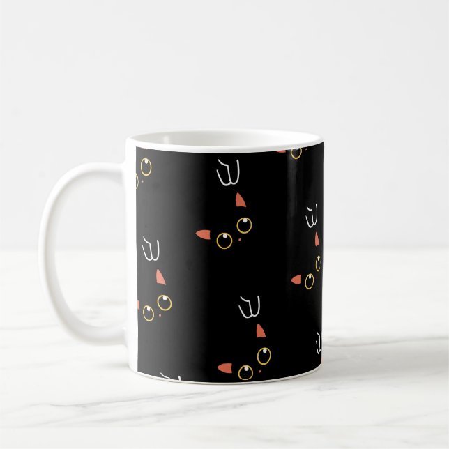 Caneca De Café The Cutest Black Cat Mug Gift For Cat Lovers (Esquerda)