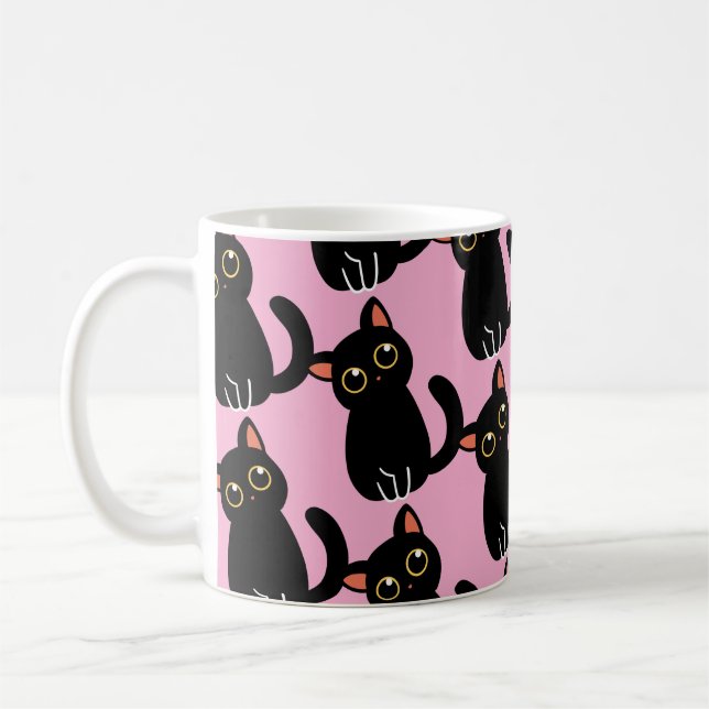 Caneca De Café The Cutest Black Cat Mug Gift For Cat Lovers (Esquerda)