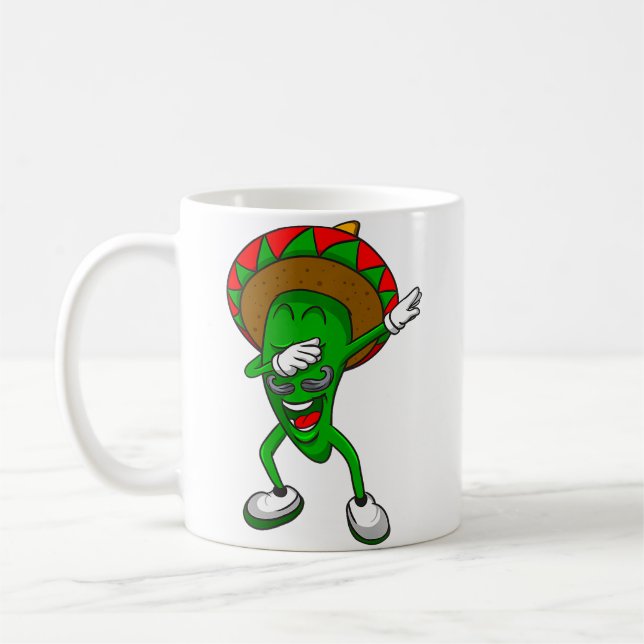 Caneca De Café The Dabbing Chili Pepper Mexican Food (Esquerda)