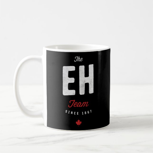 Caneca De Café The Eh Team 1867 Canada Maple Leaf Canadian Hockey (Esquerda)