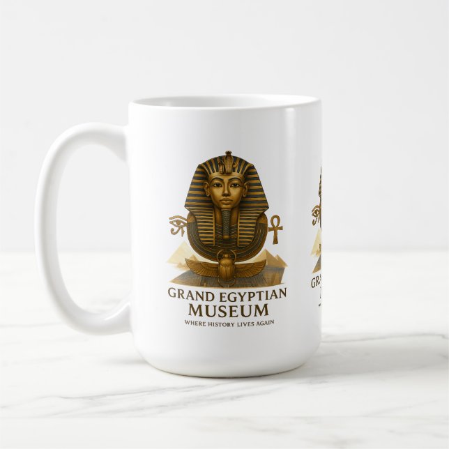 Caneca De Café The Eternal Legacy – Grand Egyptian Museum Opening (Esquerda)