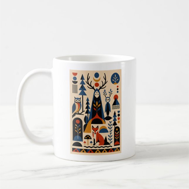Caneca De Café The Forest Remembers – Geometric Art Mug (Esquerda)