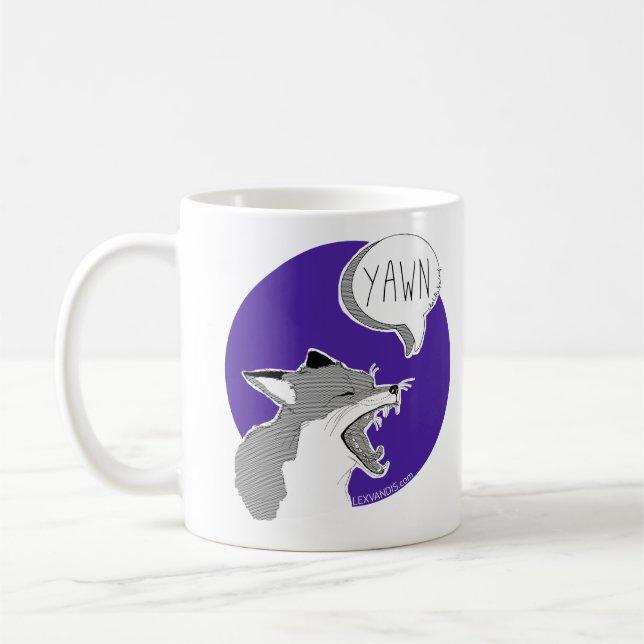 Caneca De Café The fox-terrier *Yawn* - Mug purple (Esquerda)
