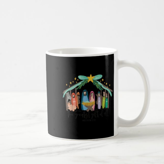 Caneca De Café The Greatest Gift For All Christmas Nativity Jesus (Direita)
