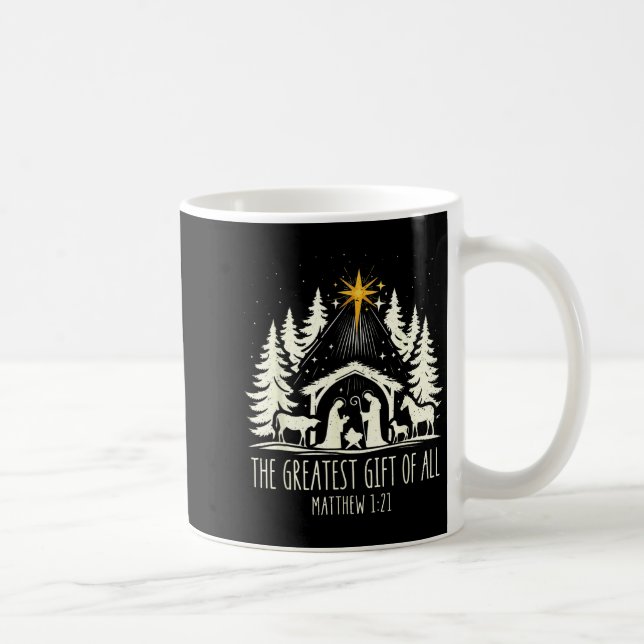 Caneca De Café The Greatest Gift For All Christmas Nativity Jesus (Direita)