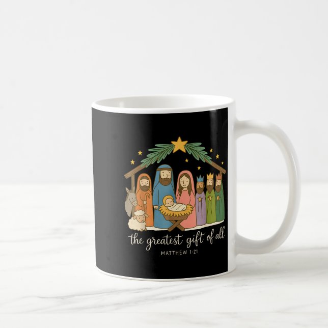 Caneca De Café The Greatest Of All Nativity Jesus Christian Chris (Direita)