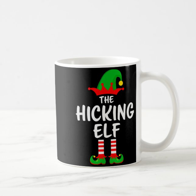 Caneca De Café The Hiking Elf Matching Family Christmas  (Direita)