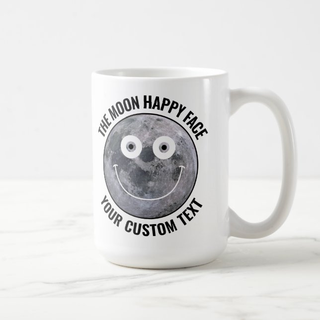 Caneca De Café The Moon Happy Face Personalized Custom Large Mug (Direita)