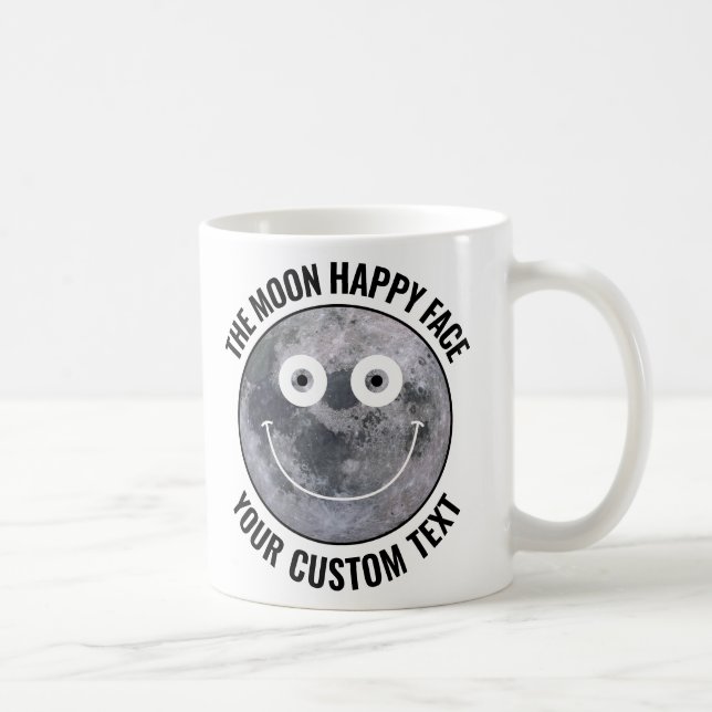Caneca De Café The Moon Happy Face Personalized Custom Mug (Direita)