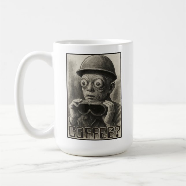 Caneca De Café The Mutant Big Eyes Radioactive Mug (Esquerda)