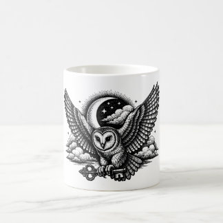 Caneca De Café The Owl’s Secret Key - Gothic Engraving