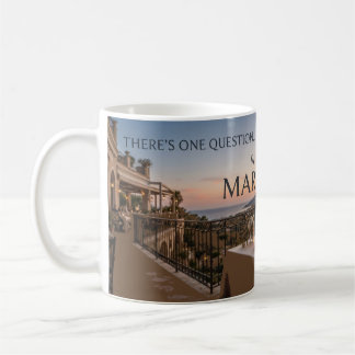 Caneca De Café The Question Reveals Romantic Marriage Proposal