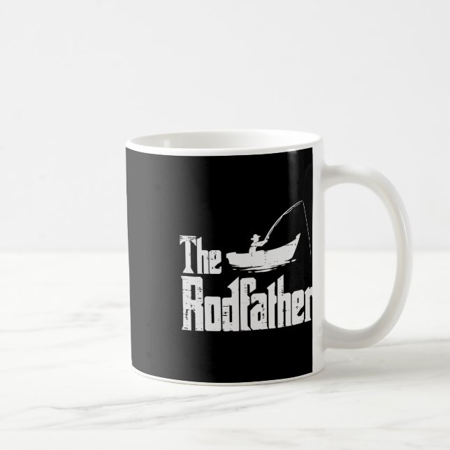 Caneca De Café The Rodfather Fun Fishing Fathers Day Movie Pun Da (Direita)