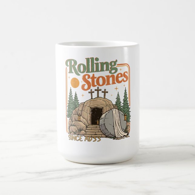 Caneca De Café The Stone was Rolled Away He is Alive  (Centro)
