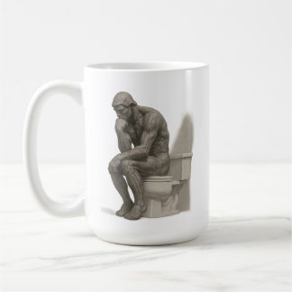 Caneca De Café The Thinker on the Throne – Classical Charcoal Sty