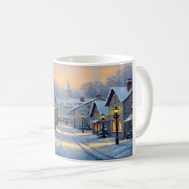 Caneca De Café The Town In Winter (Frente Esquerda)