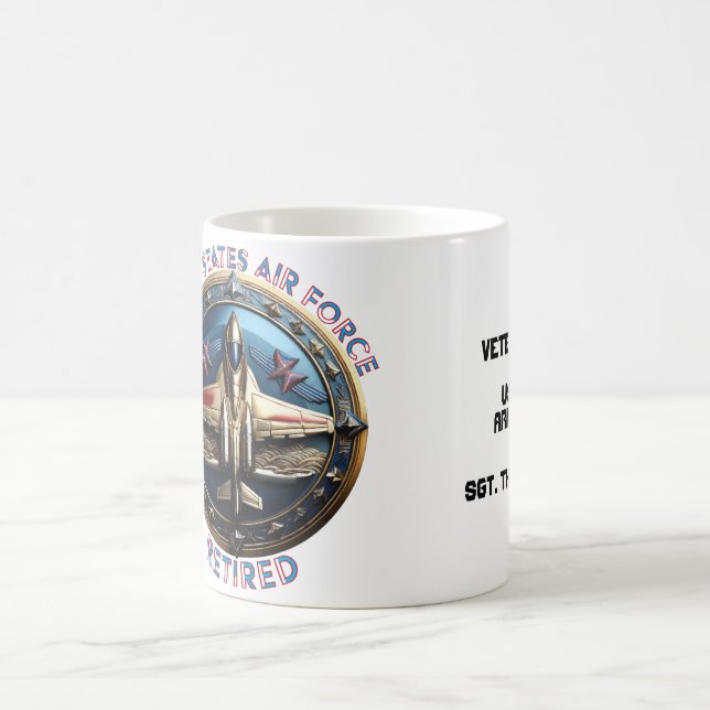 Caneca De Café The United States Air Force Retired (Centro)