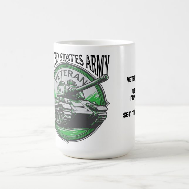 Caneca De Café The United States Military Tank "Retired" (Centro)
