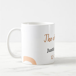 Caneca De Café The wedding of add bride groom name date peach