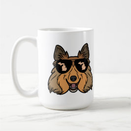 Caneca de café Theme do Michigan - Sheltie Sheepdo