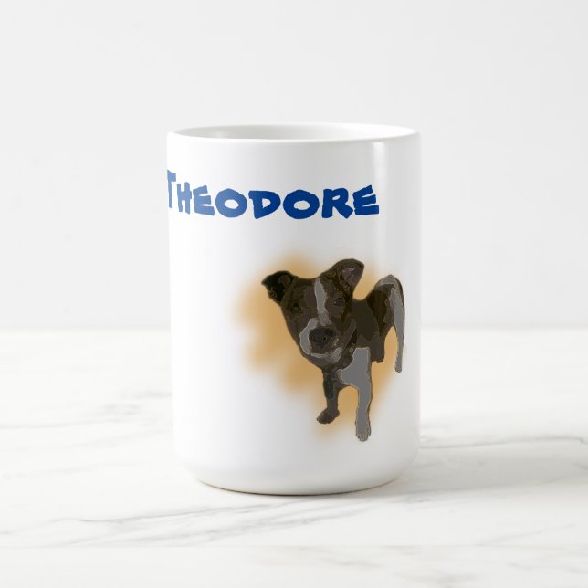 Caneca De Café Theodore Name With Jack Russell, Coffee Mug (Centro)