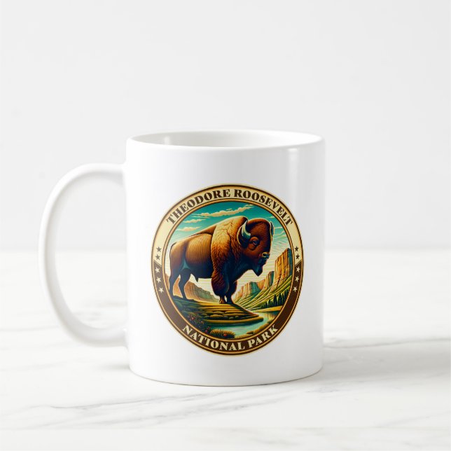 Caneca De Café Theodore Roosevelt National Park Dakota do Norte (Esquerda)
