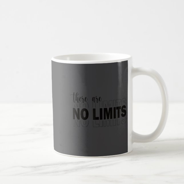 Caneca De Café There Are No Limits Mindset Motivation Black  (Direita)