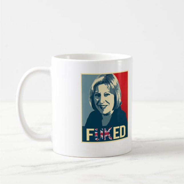 Caneca De Café Theresa pode poster de Fuked -- (Esquerda)