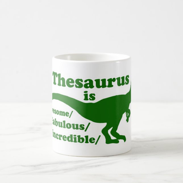 Caneca De Café Thesaurus Dinossaur é demais (Centro)