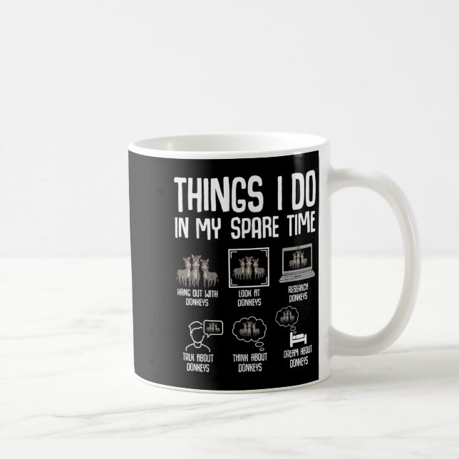 Caneca De Café Things I Do In My Spare Time Women Men Kids  (Direita)