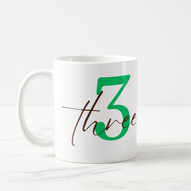 Caneca De Café Third 3 Year Anniversary with Personalization (Esquerda)