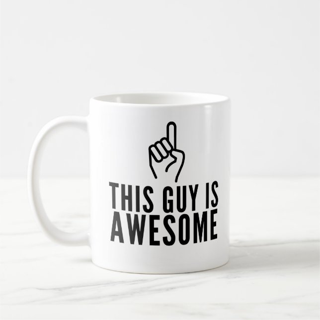 Caneca De Café This Guy Is Awesome Funny Coffee Mug (Esquerda)