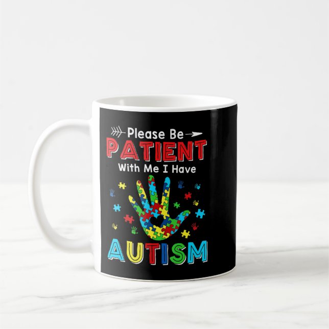 Caneca De Café This shirt feature autism puzzle pieces makes the  (Esquerda)