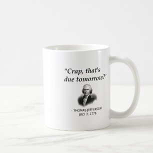 Caneca De Café Thomas Jefferson engraçado professor de história d