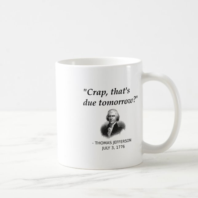 Caneca De Café Thomas Jefferson engraçado professor de história d (Direita)