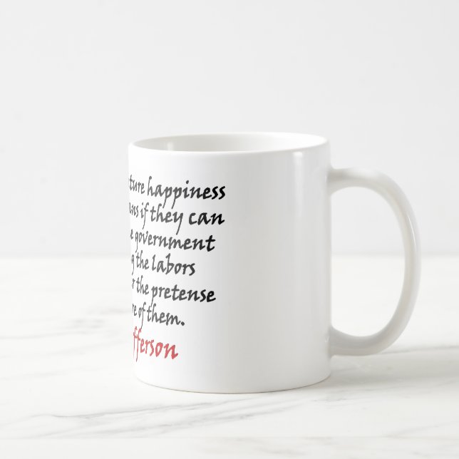 Caneca De Café Thomas Jefferson: Impeça o governo (Direita)