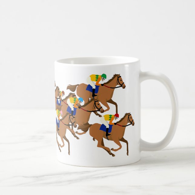 Caneca De Café Thoroughbred and horse racing jockey (Direita)