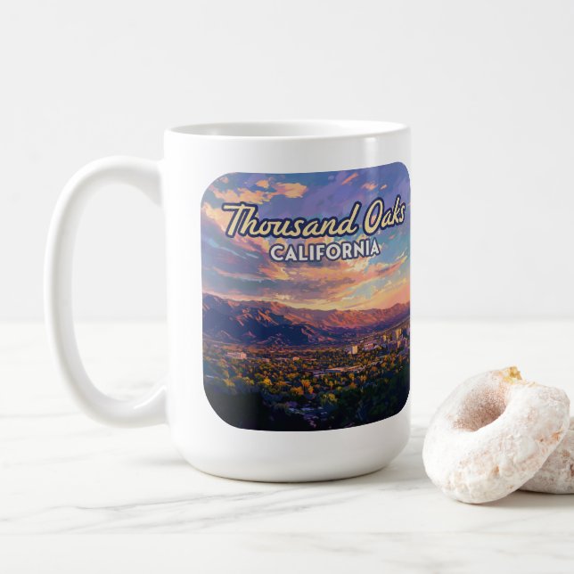 Caneca De Café Thousand Oaks California Los Angeles Ventura (Com Donut)