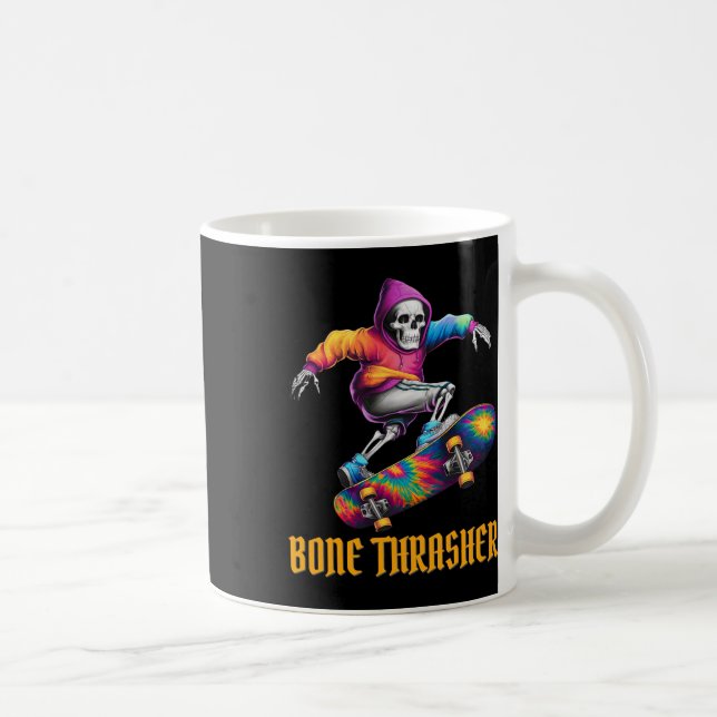 Caneca De Café Thrasher Skeleton Halloween Costume (Direita)
