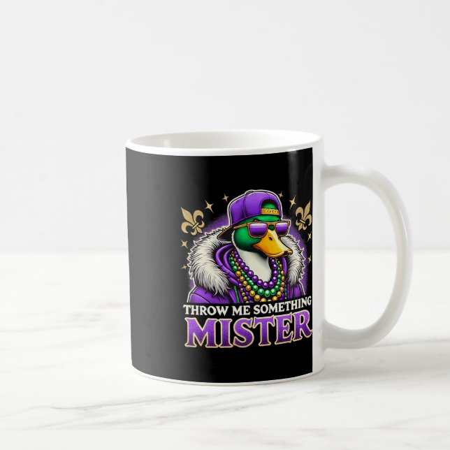 Caneca De Café Throw Me Something Mister Mardi Gras Duck Festival (Direita)