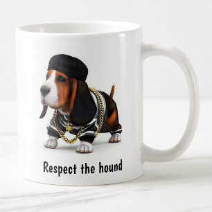 Caneca De Café Thug Life Basset Hound