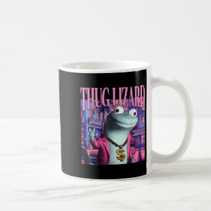 Caneca De Café Thug Lizard Funny Weirdcore Animal Lizard Lizard L