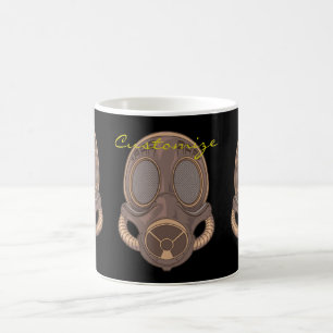 Caneca De Café Thunder_Cove da Máscara de Gás Steampunk