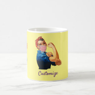 Caneca De Café Thunder_Cove de Empoderamento de Mulher Mascarada