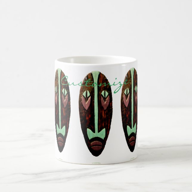 Caneca De Café Thunder_Cove de Máscara Longa Tiki (Centro)