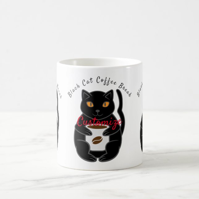 Caneca De Café Thunder_Cove de Quebra de Café de Gato Preto (Centro)