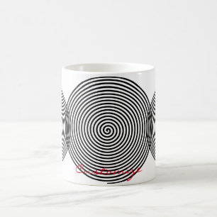 Caneca De Café Thunder_Cove Espiral de Hipnose Arredondada