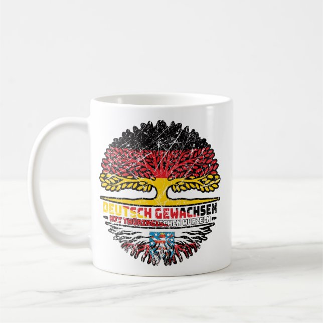 Caneca De Café Thüringen Thüringisch Deutsch Alemanha Baum (Esquerda)
