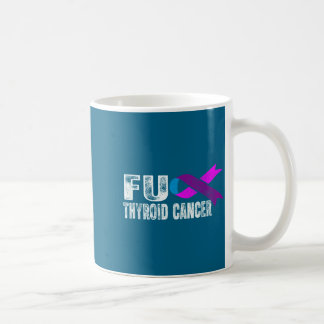 Caneca De Café Thyroid Cancer Awareness Retro Thyroid Cancer Surv